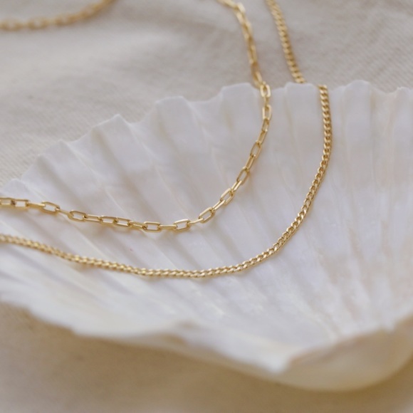 Layered Link Necklace Set | 18k Gold Filled - Picture 9 of 11